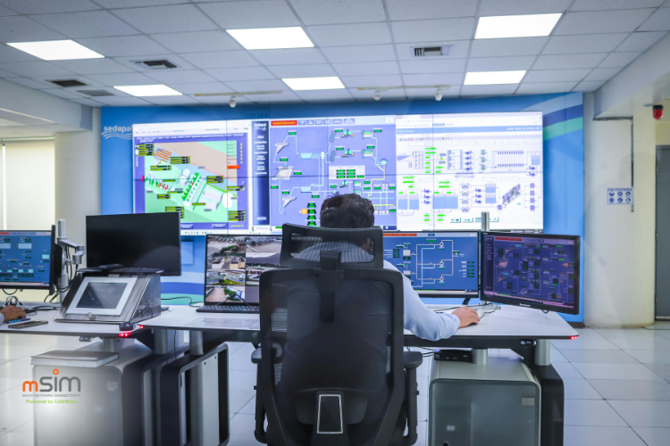 SCADA security monitoring room